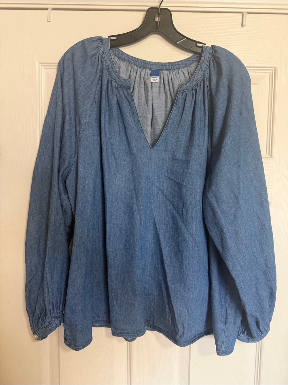 Old Navy Medium Blue Denim Peasant Tunic